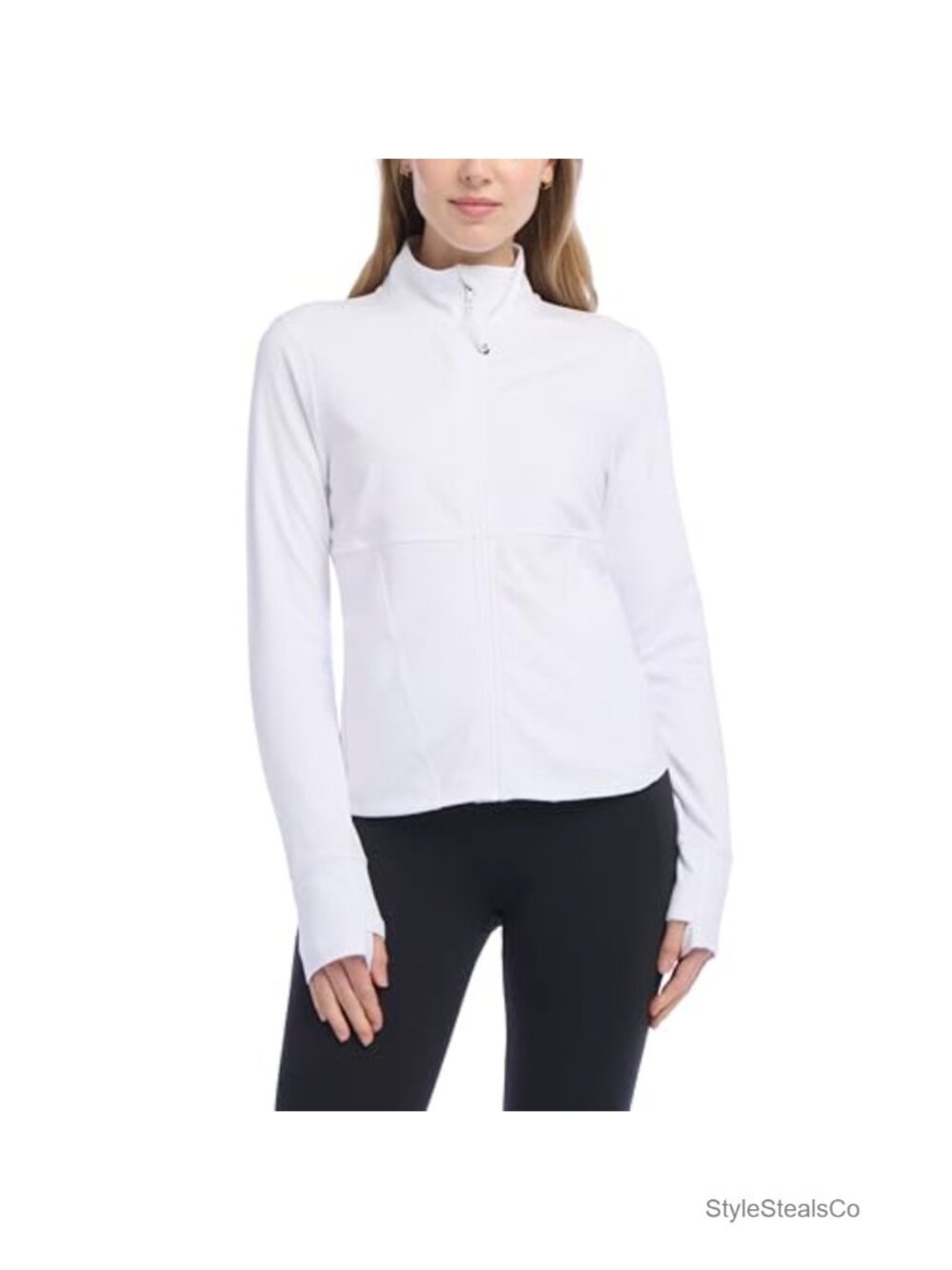 Full Zip Corset Yoga Jacket with Thumbholes